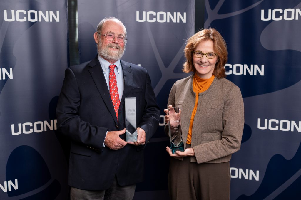 Steve Zinn and Caroline Dealy receive the 2024 Provost's Outstanding Service Award