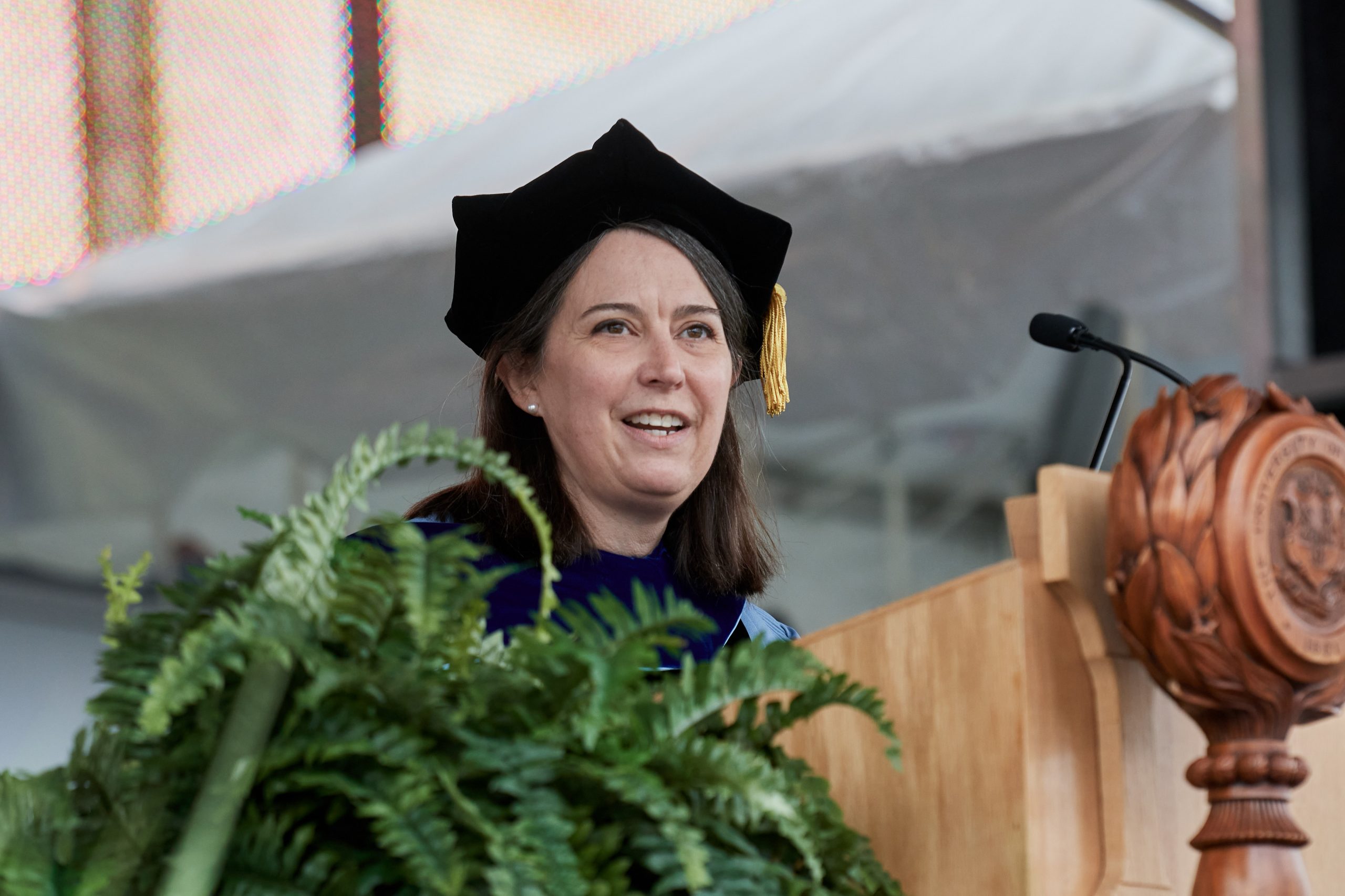 Provost D'Alleva speaks at commencement ceremony