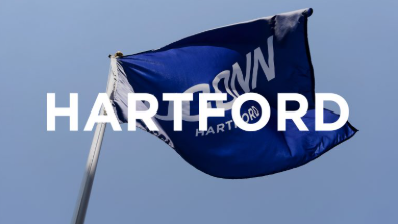 Hartford text over image