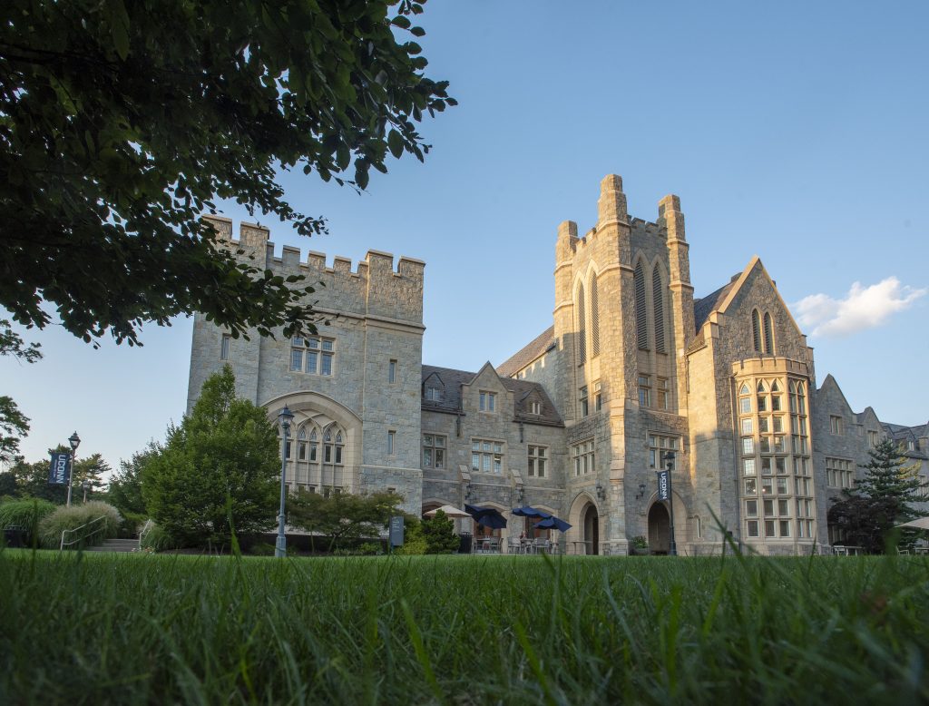 Exterior views of the UConn School of Law 